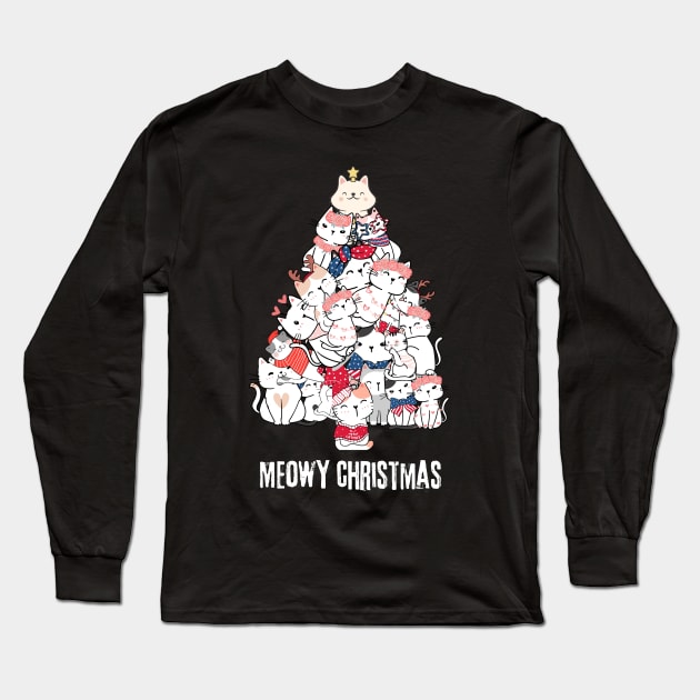 Meowy-christmas Long Sleeve T-Shirt by Jhontee